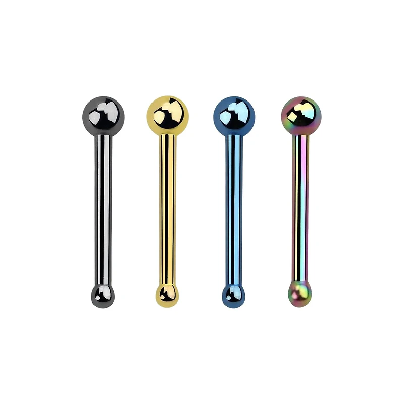Surgical Steel Ball Top End Nose Ring Bone