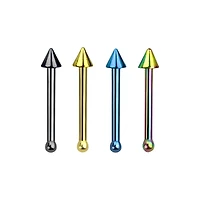 Surgical Steel Spike Top Ball End Nose Ring Bone