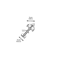 Implant Grade Titanium Gold PVD White Pearl Trillium Internally Threaded Flat Back Labret