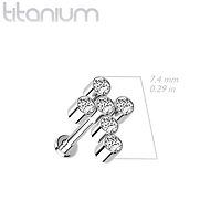 Implant Grade Titanium Internally Threaded White Cross Labret