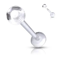 All Clear Flat Back Acrylic Retainer with Ball