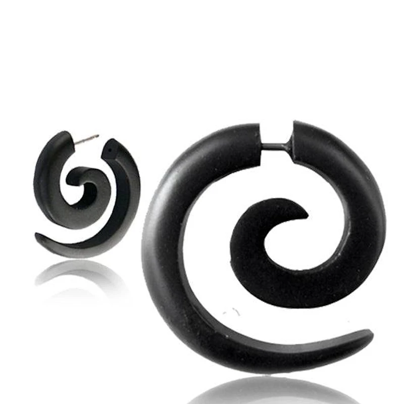 Hand Carved Black Narra Wood Fake Ear Spiral