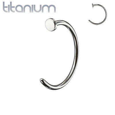 Implant Grade Titanium Nose Hoop Ring with Stopper