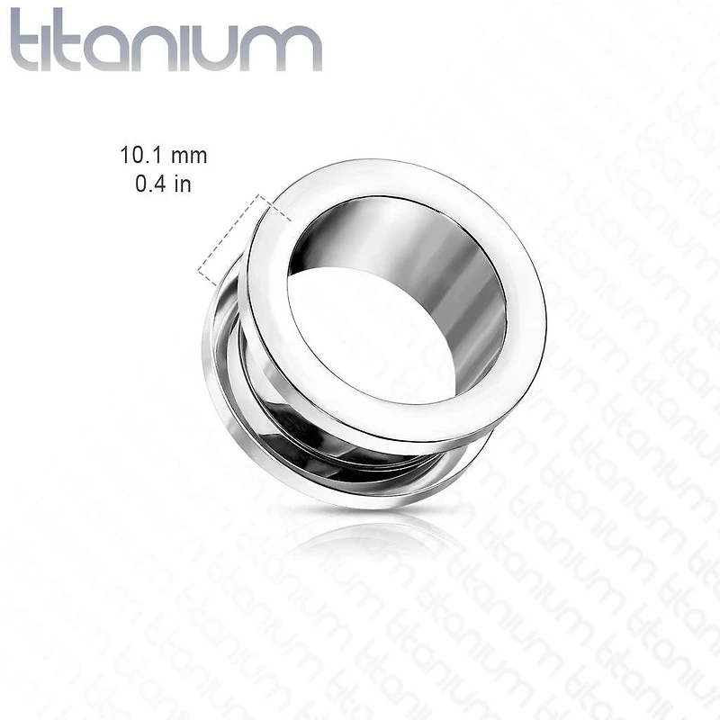 Implant Grade Titanium Screw On Ear Tunnel Spacers Gauges