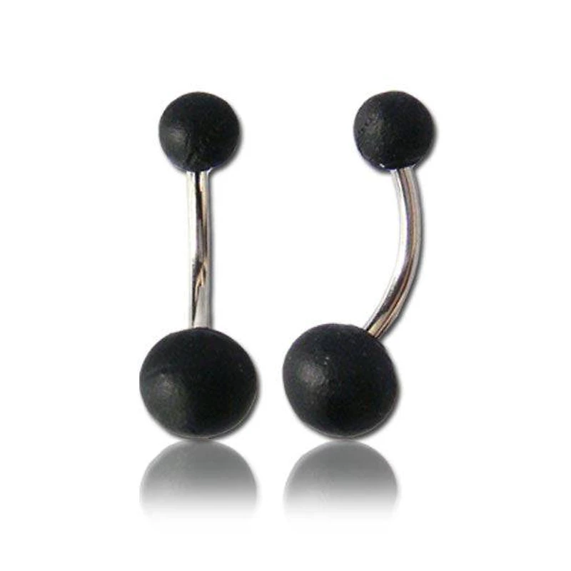 OrganicAreng Wood Ball Surgical Steel Belly Button Navel Ring