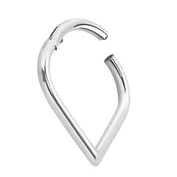 316L Surgical Steel V Shape Hinged Clicker Hoop