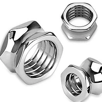 Surgical Steel Double Flared Bolt Ear Gauges Saddle Spacers Tunnels Plugs