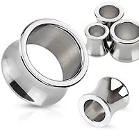Surgical Steel Double Flared Saddle Ear Tunnels