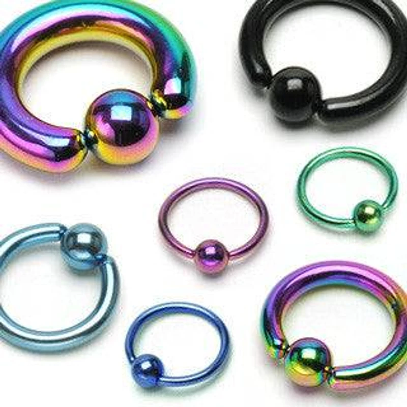 Surgical Steel High Polished Captive Bead Ring Hoop