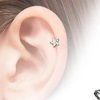 Surgical Steel Pink Star Helix Barbell