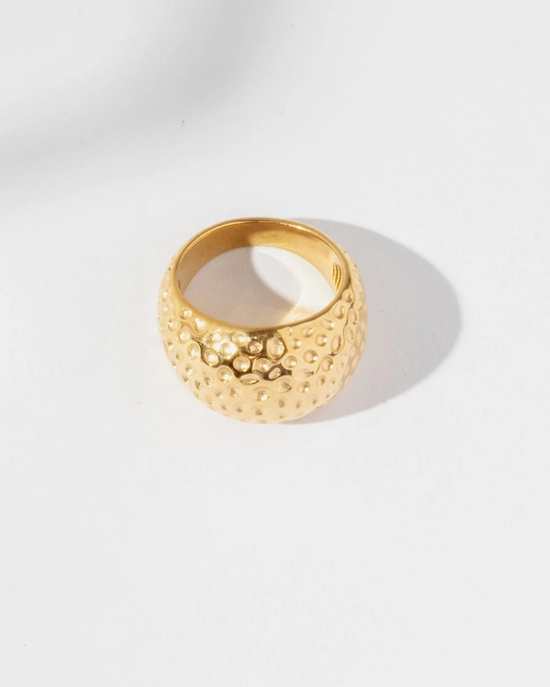 18K Plated Textura Ring