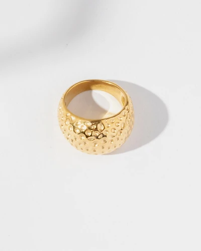 18K Plated Textura Ring