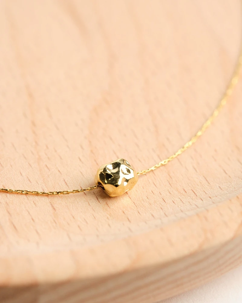 16K Plated Rock Necklace