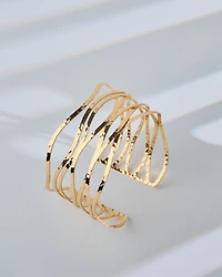 16K Plated Wavy Armcuff