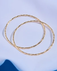 16K Plated Twisted Bangles Trio