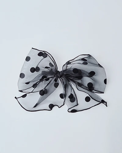 Polka Dot Bow Barrette