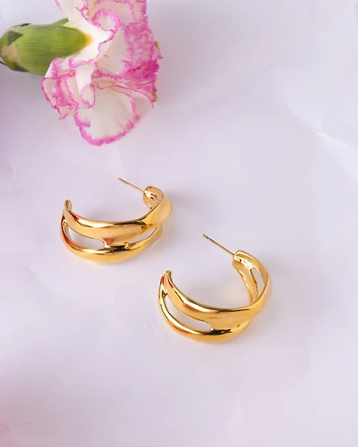 18K Plated Primera Earrings