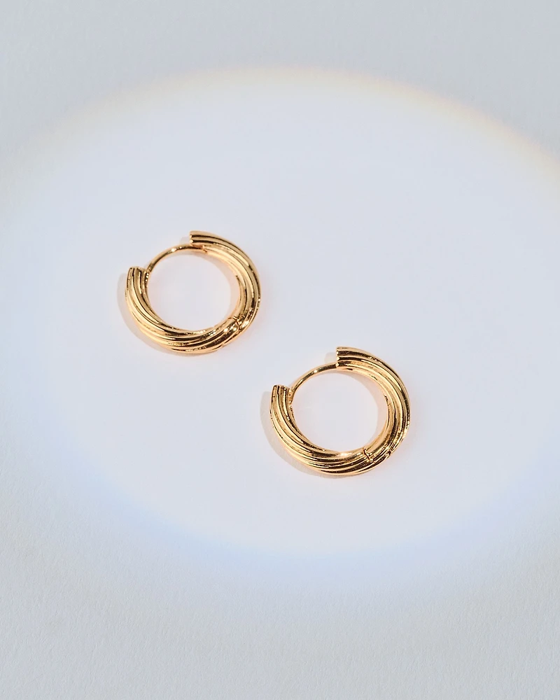 18K Plated Rimwa Hoops