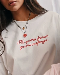 No Quiero Flores Tee Top