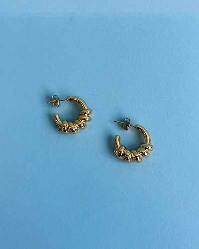 18K Plated Vine Hoop