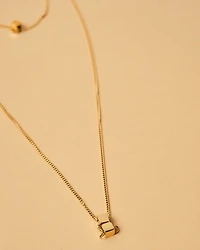 18K Plated Cubes Necklace