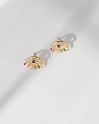 18K Plated See You Earrings