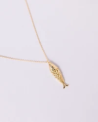 18K Plated Sardine Necklace