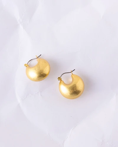 16K Plated Puffed Earrings