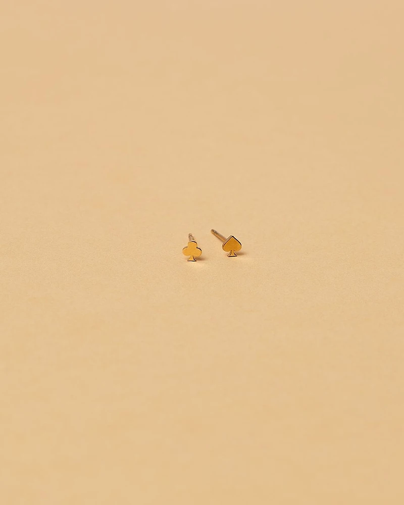 18K Plated Ace Earrings