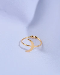 16K Plated Luna Ring