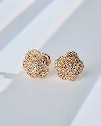 16K Plated Brillo Rosa Earrings