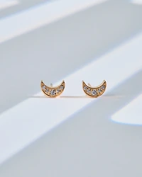 18K Plated Luna Posts