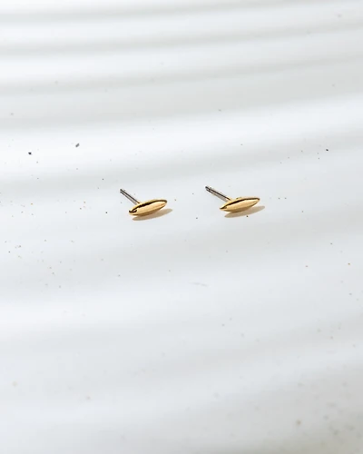16K Plated Grain Stud Earrings