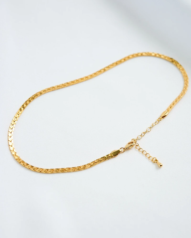 16K Plated Mike Choker Necklace