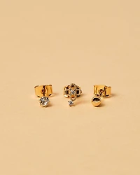 18K Plated Lucky Earrings Set