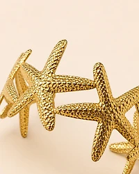 18K Plated Seastars Cuff