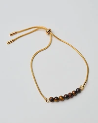 18K Plated Tiger Eye Bracelet