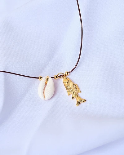 18K Plated Agners Necklace