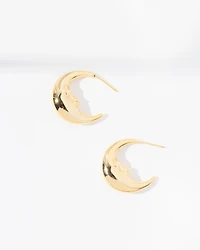 18K Plated Moon Earrings