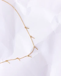 18K Plated Sticks Necklace