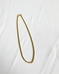 16K Plated Rope Chain Necklace