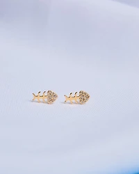 18K Plated Fishy Post Earrings