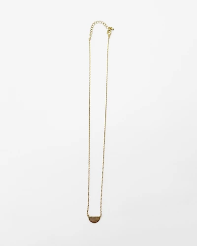 16K Plated Half Circle Necklace