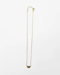16K Plated Half Circle Necklace