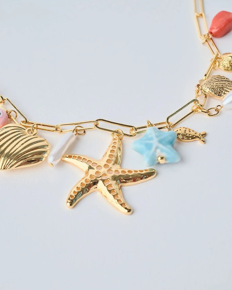 16K Plated Seaside Necklace