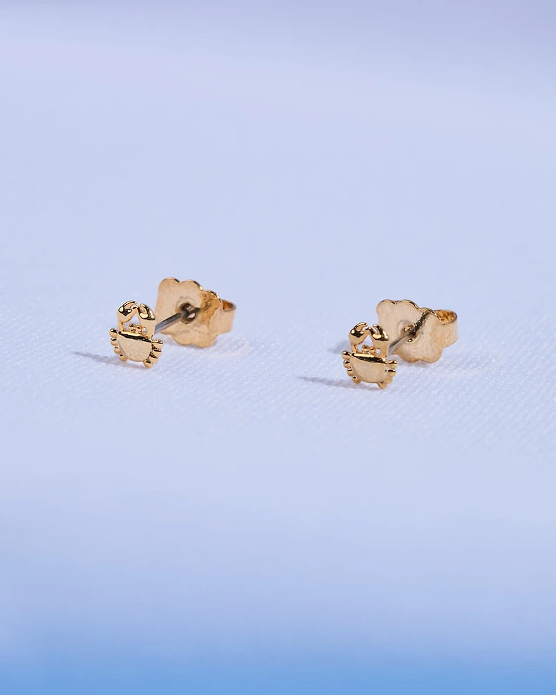 18K Plated Crabby Posts