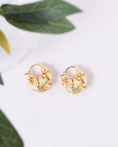 18K Plated Ellos Earrings