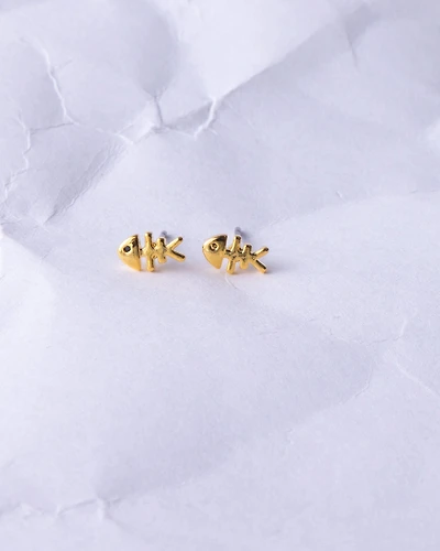 18K Plated Fish Posts