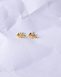 18K Plated Fish Posts