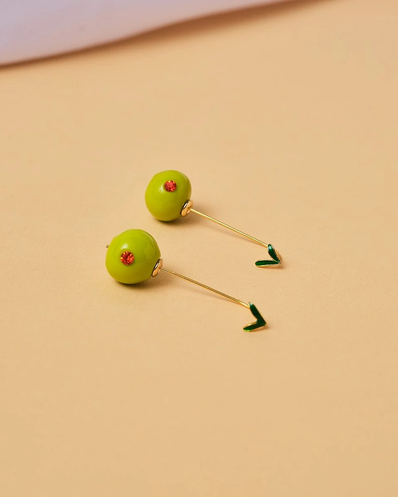 16K Plated Olive Earrings